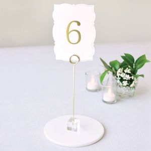 Wedding Table Number Cards